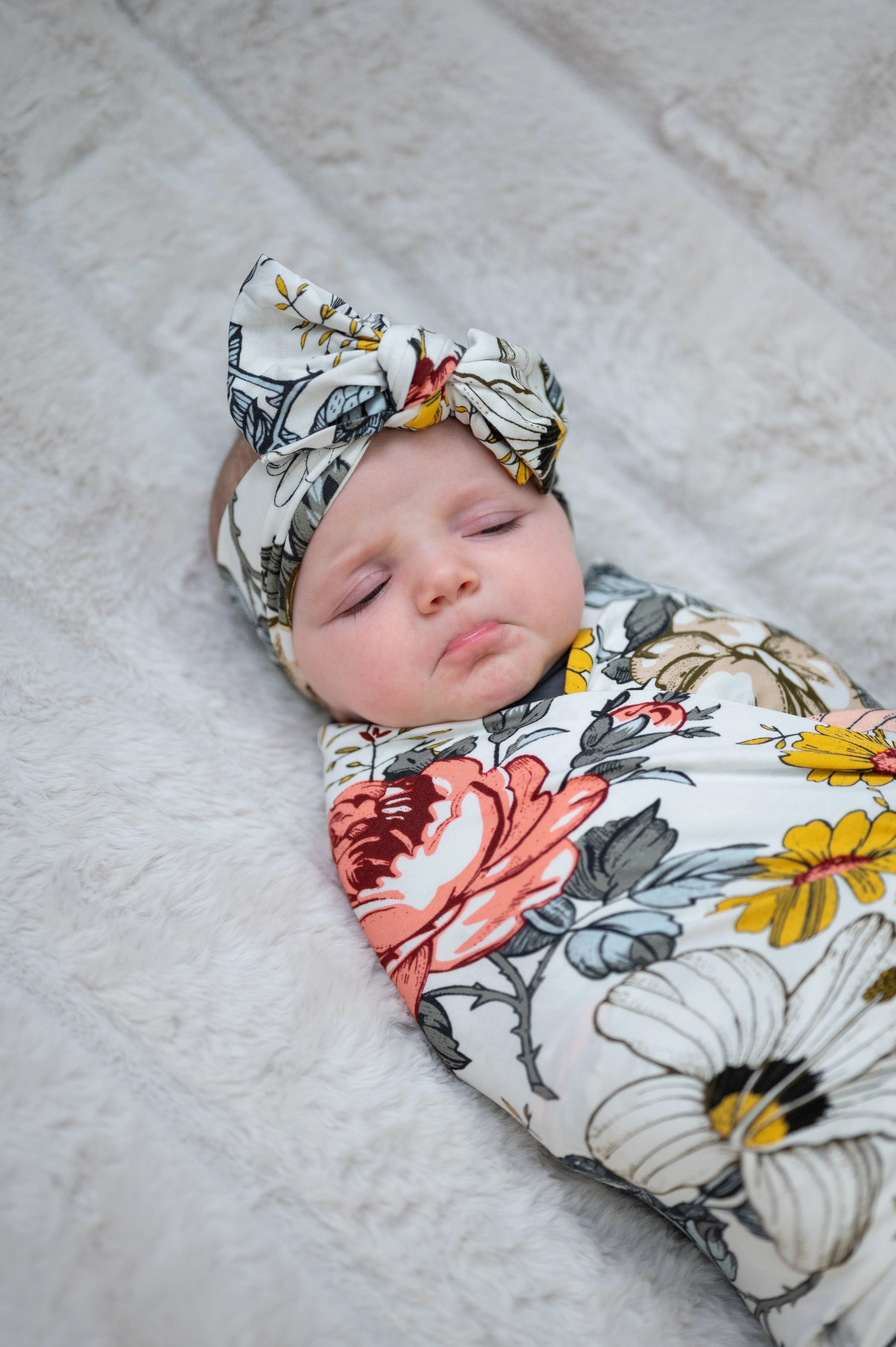 Baby Swaddle Set: Vintage Floral - Image 3