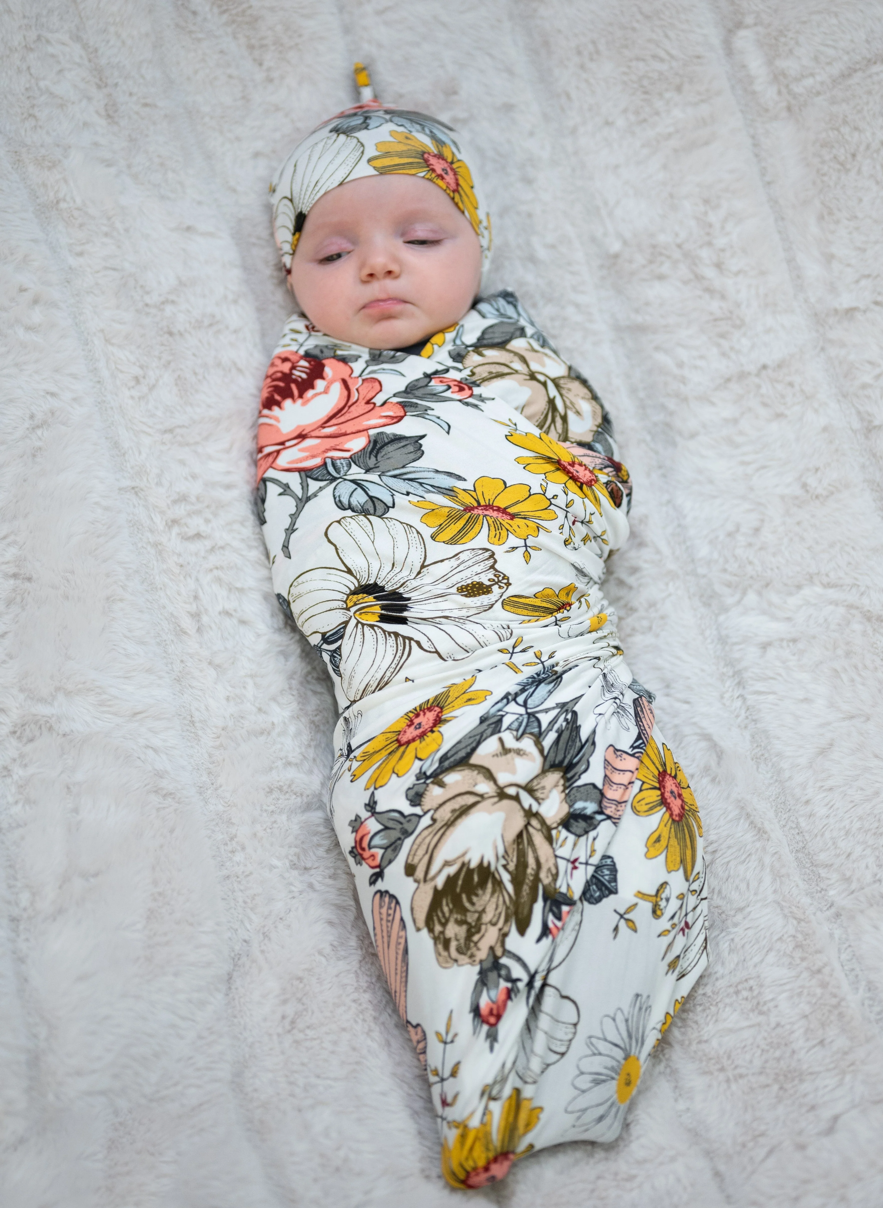 Baby Swaddle Set: Vintage Floral - Image 5