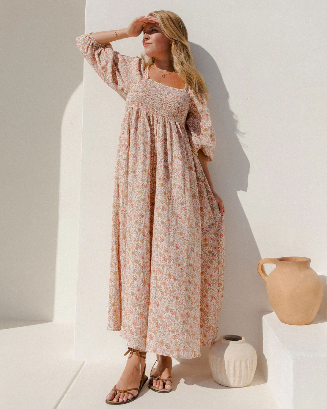 DELLA DRESS | PINK GARDENIA