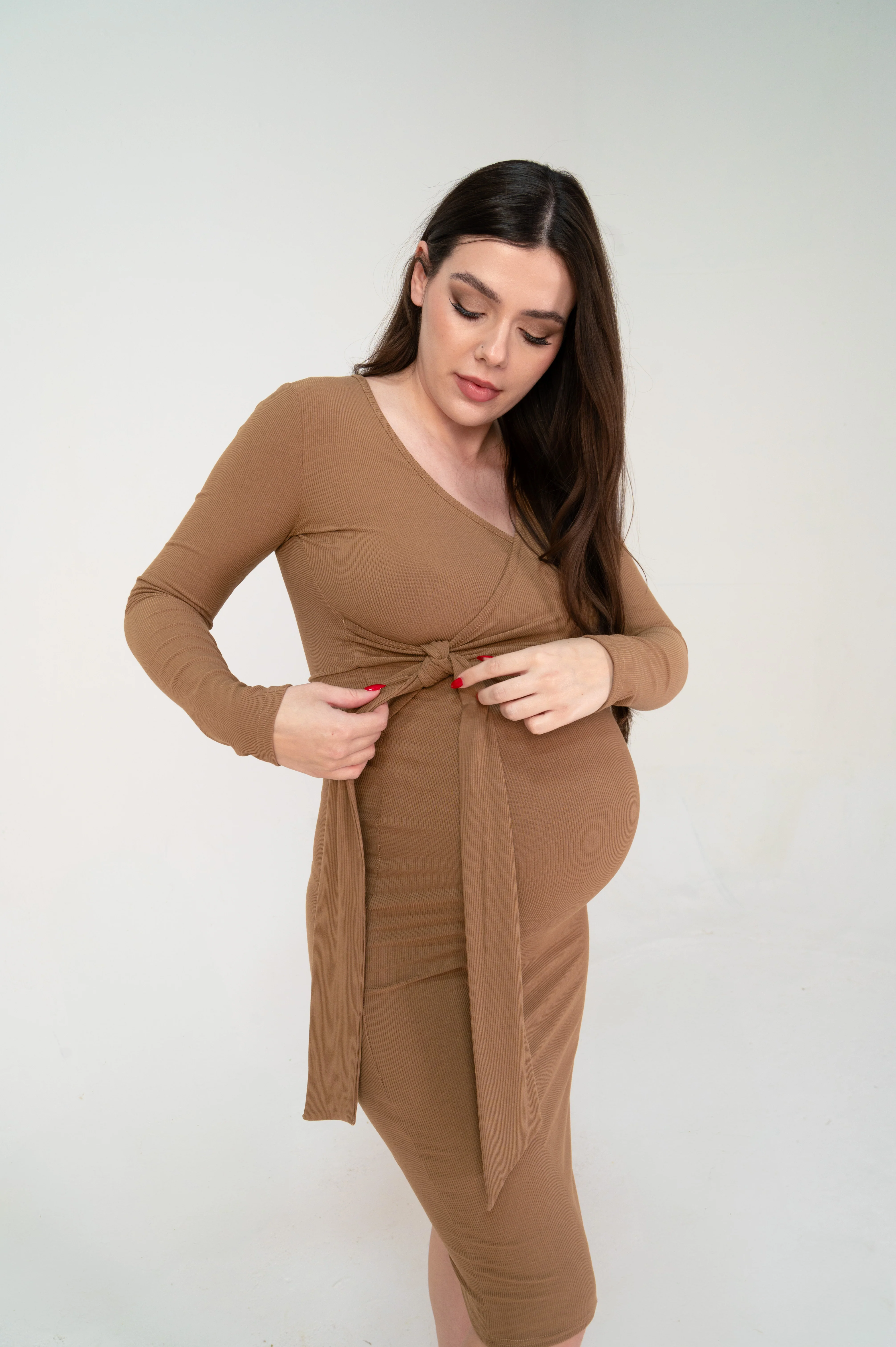 Estelle Dress in Chestnut - Image 2