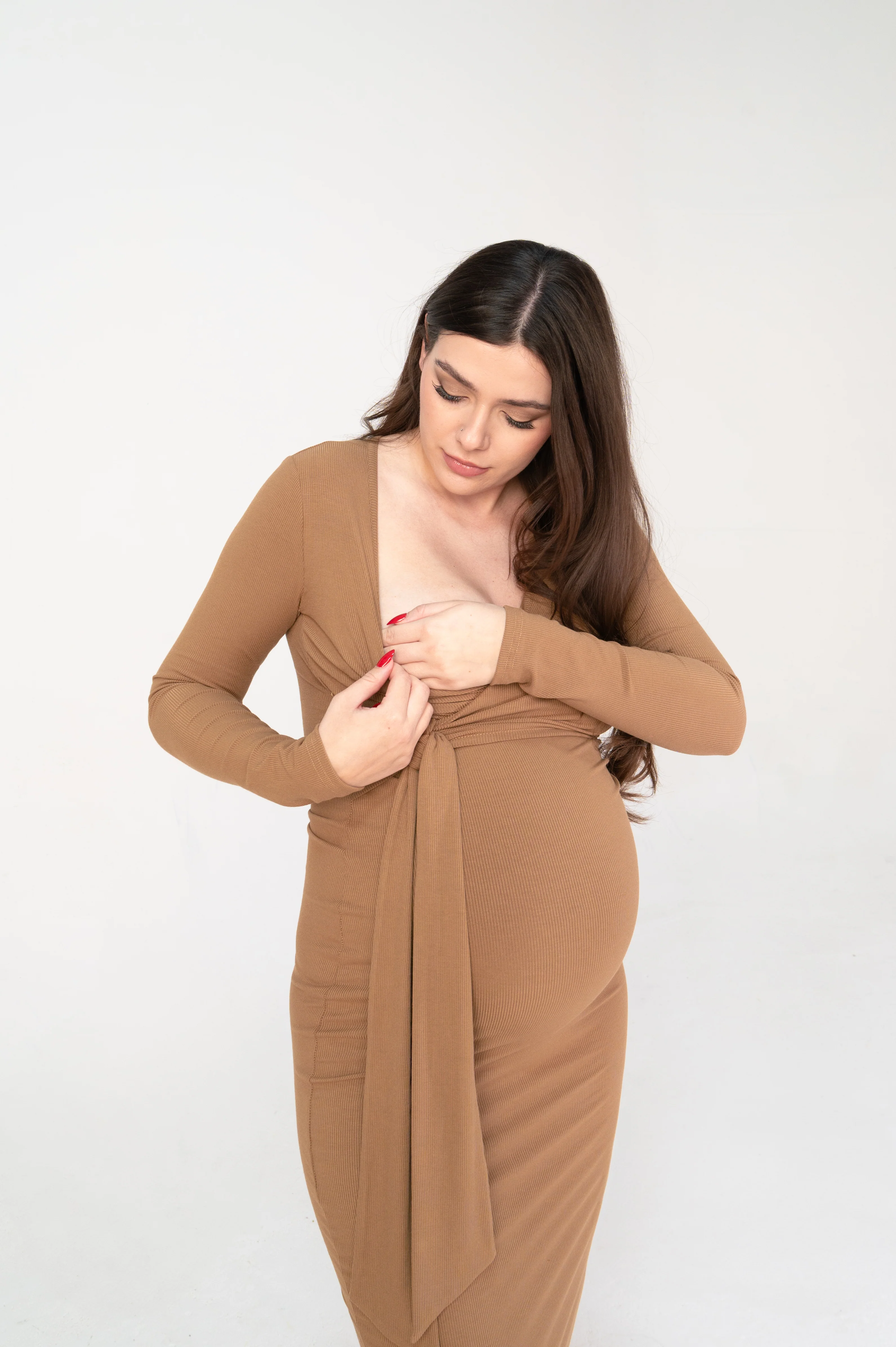 Estelle Dress in Chestnut - Image 3