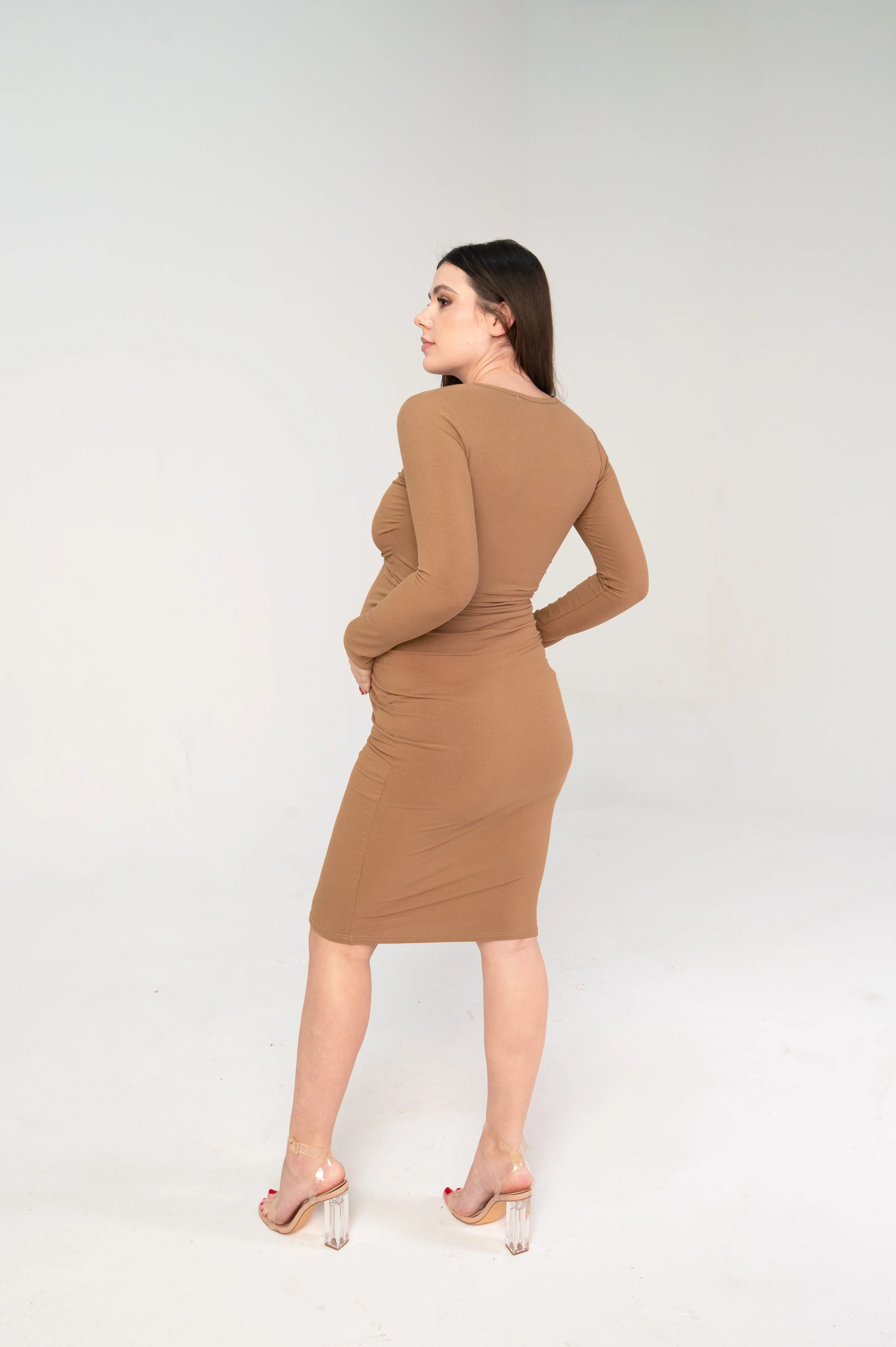 Estelle Dress in Chestnut - Image 4