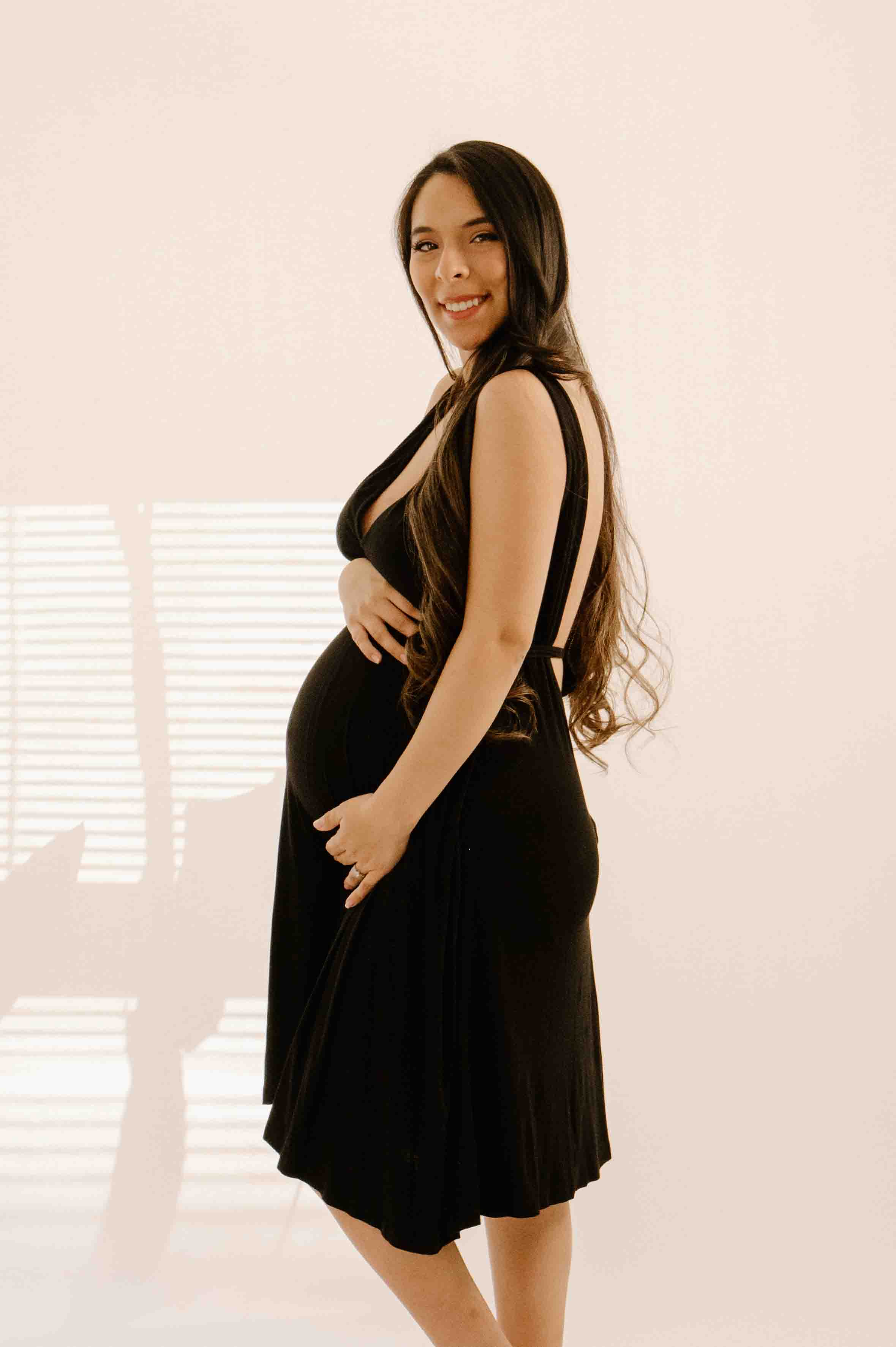 Juliet Labor & Postpartum Gown in Black-Limited Time - Image 4