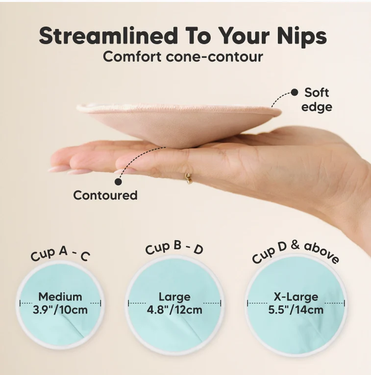 KeaBabies Comfy Organic Nursing Pads (Pastel, Medium 3.9") - Image 2