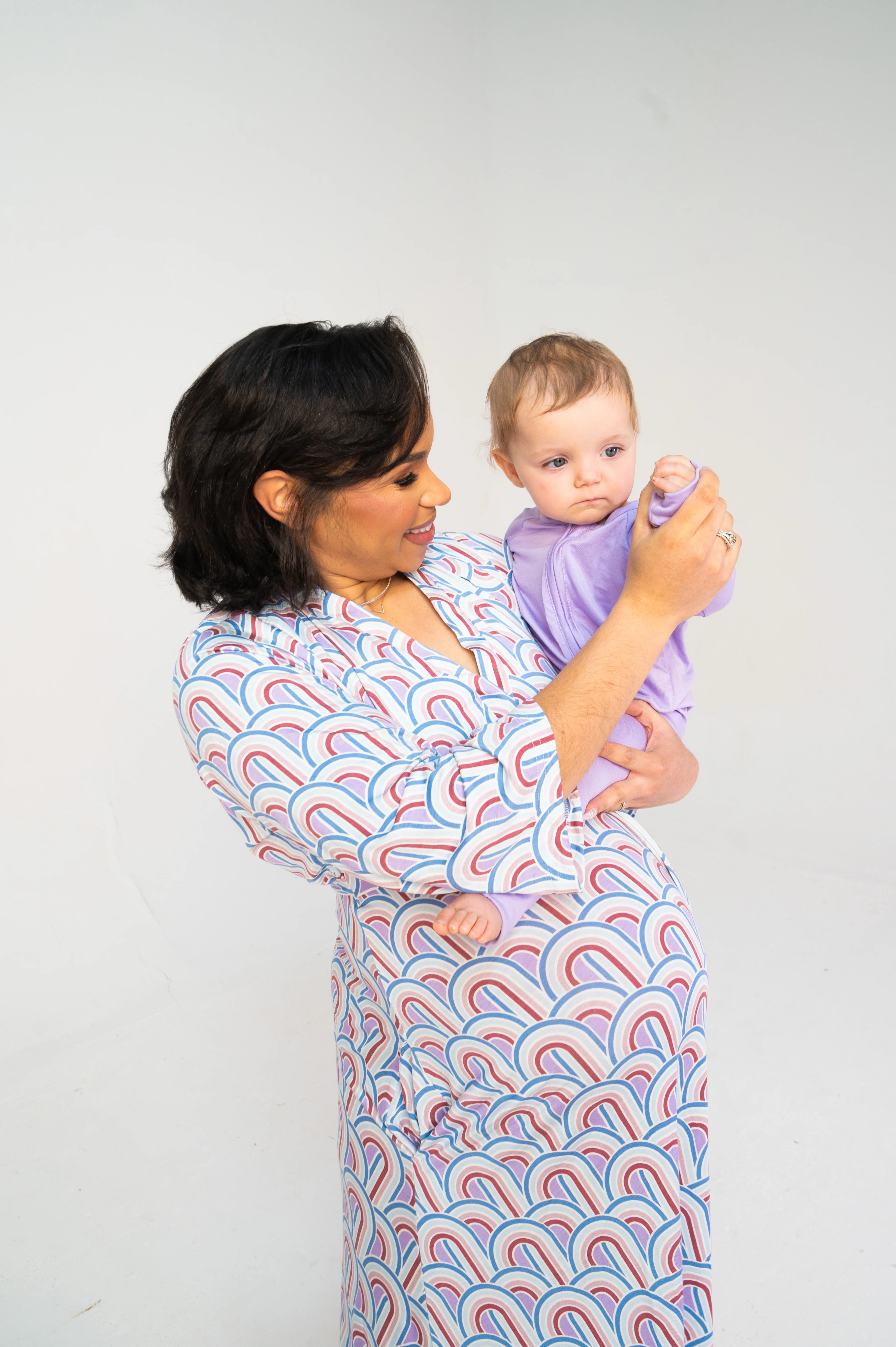 Lila Labor & Postpartum Gown in Rainbow - Image 6