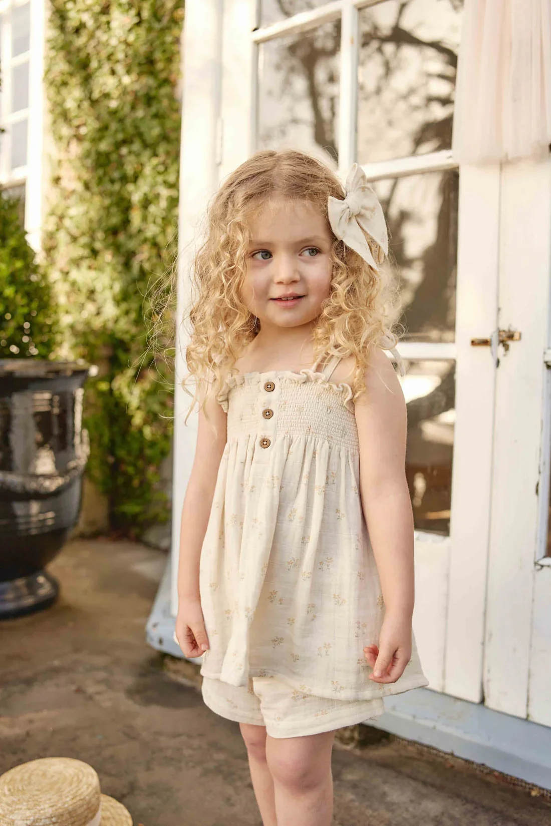 Organic Cotton Muslin Ellie Top - Pauline Chamomile - Image 2